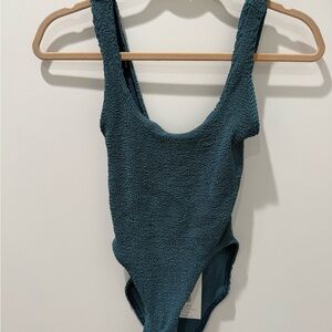 Bond-eye Swim Teal Crinkle One-Piece Swimsuit